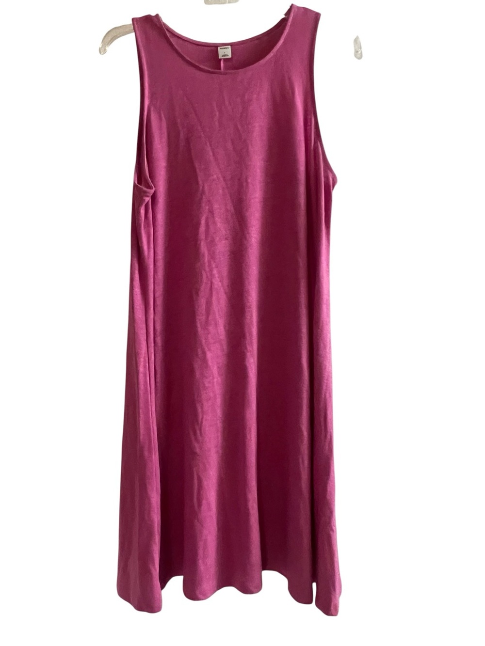 Old Navy LINEN Blend Pink Sleeveless Swing Dress Large